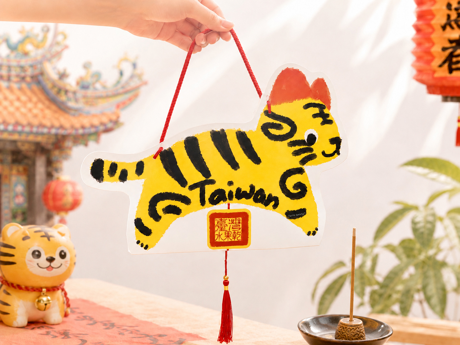 平安虎手提造型水果乾