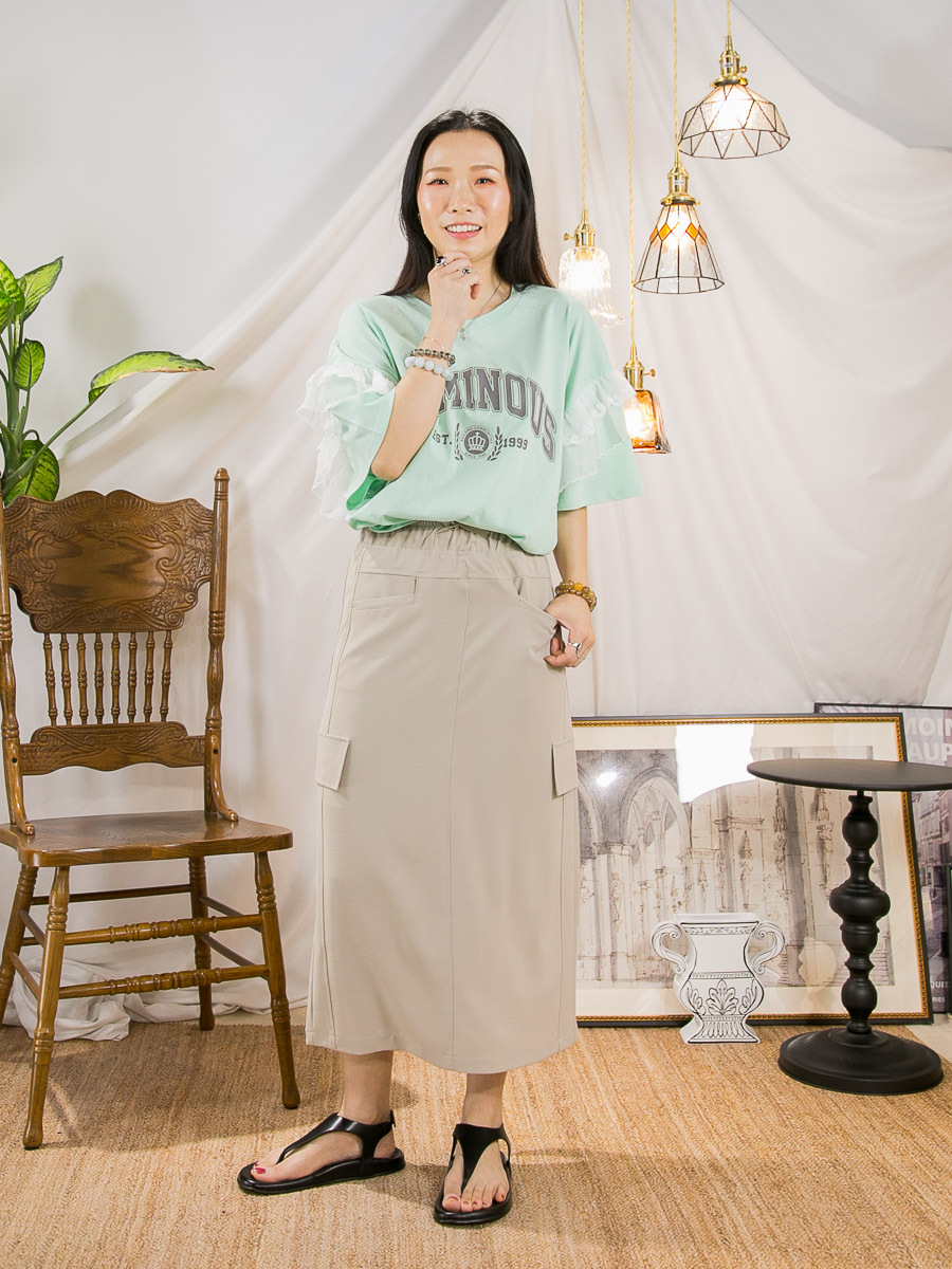 【15/5-17/5 限時優惠】手袖 LACE刺繡 網布 RUFFLE．英文字PRINT．COTTON料TOP