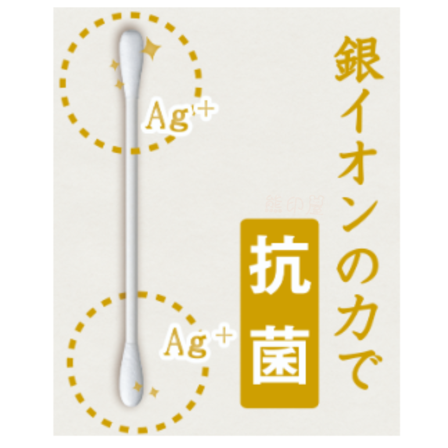 Ag+銀離子抗菌棉花棒100支 日本製 (黃) (平行進口)