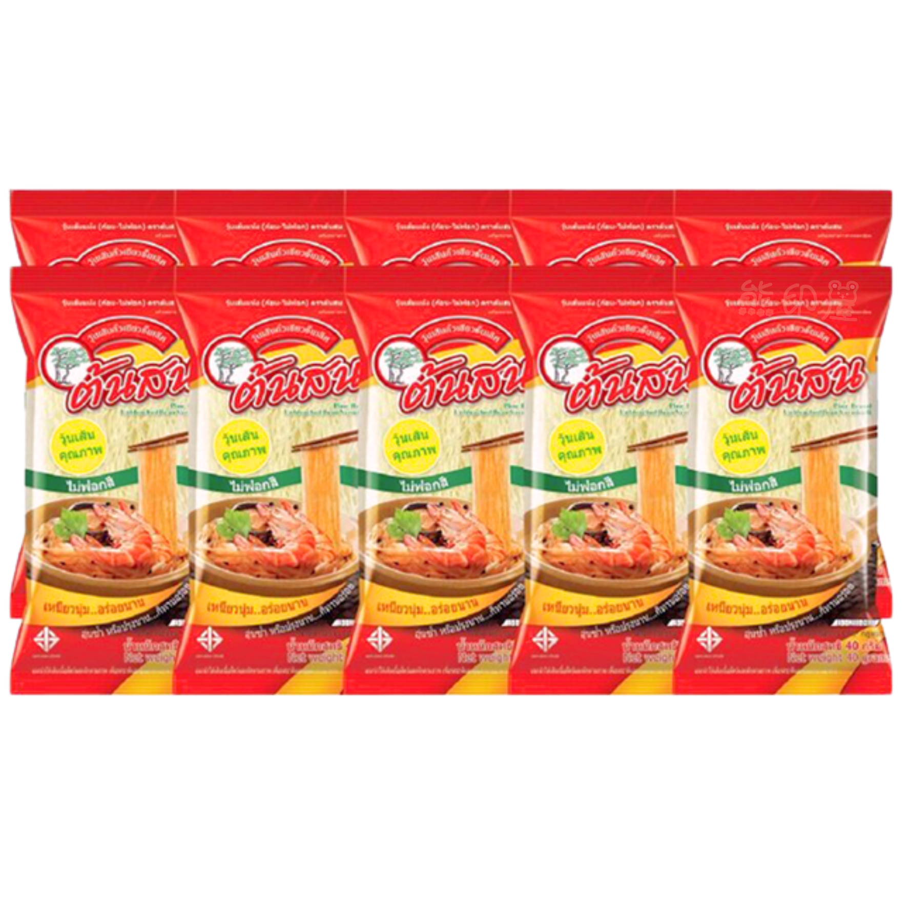 Pine Brand 泰國綠豆粉絲40G X10包裝 (純正無漂白) (綠)
