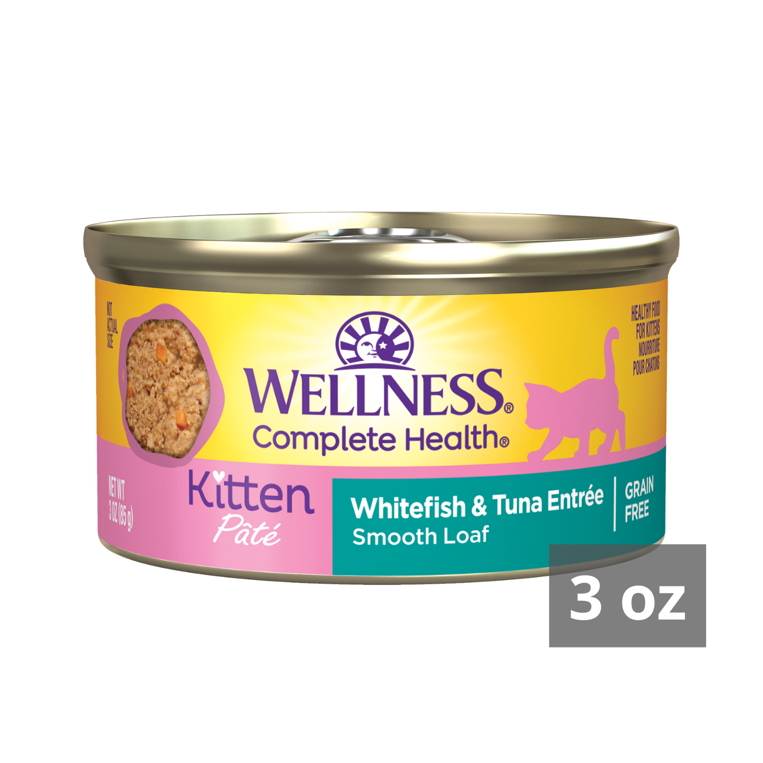 Wellness Complete Health肉醬貓罐| 幼貓白魚鮪魚配方| 3oz