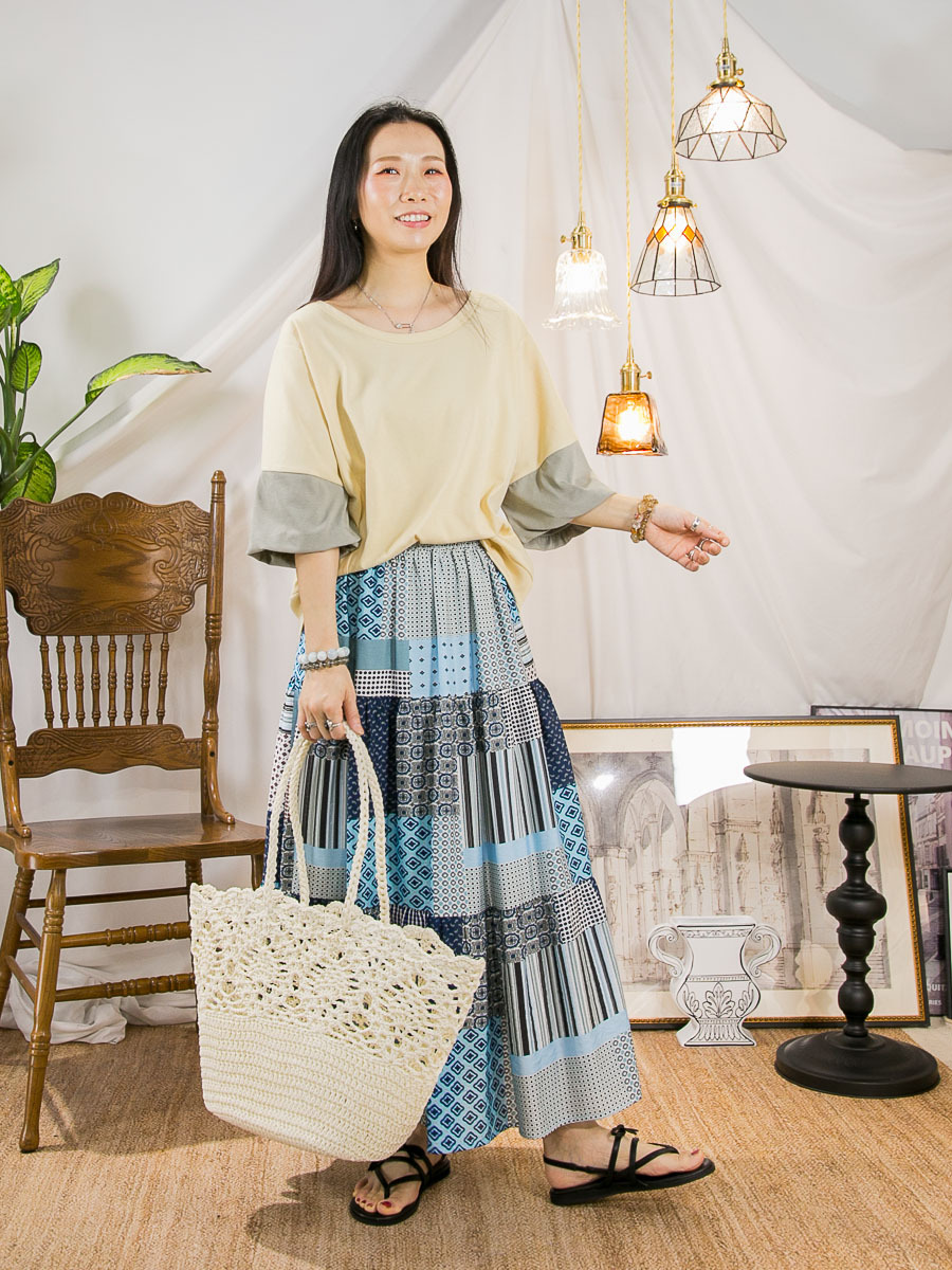 【15/5-17/5 限時優惠】手袖拼色 ．COTTON料TOP