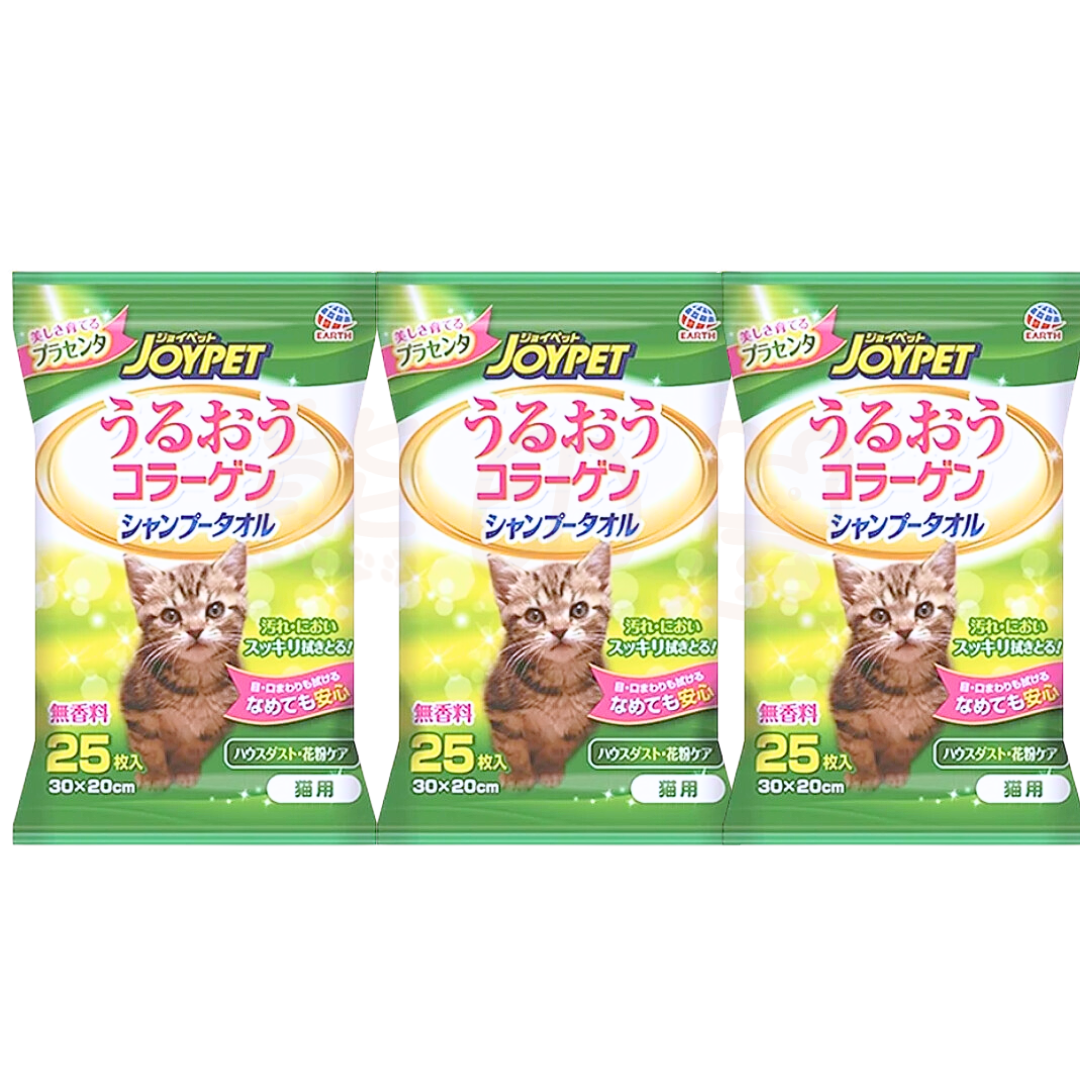 JOYPET 潔膚濕紙巾 貓用25枚日本製x3