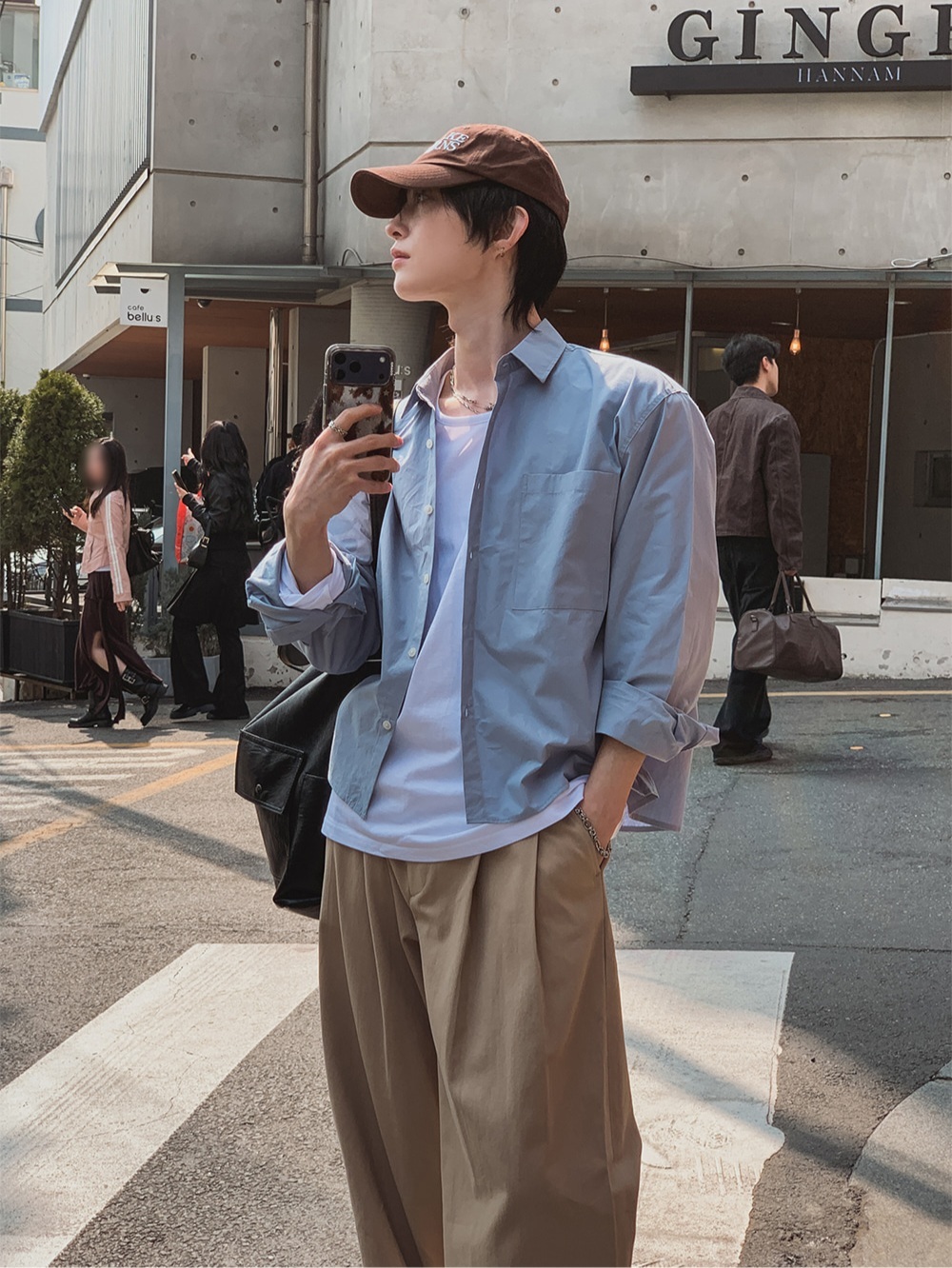 簡約短款襯衫