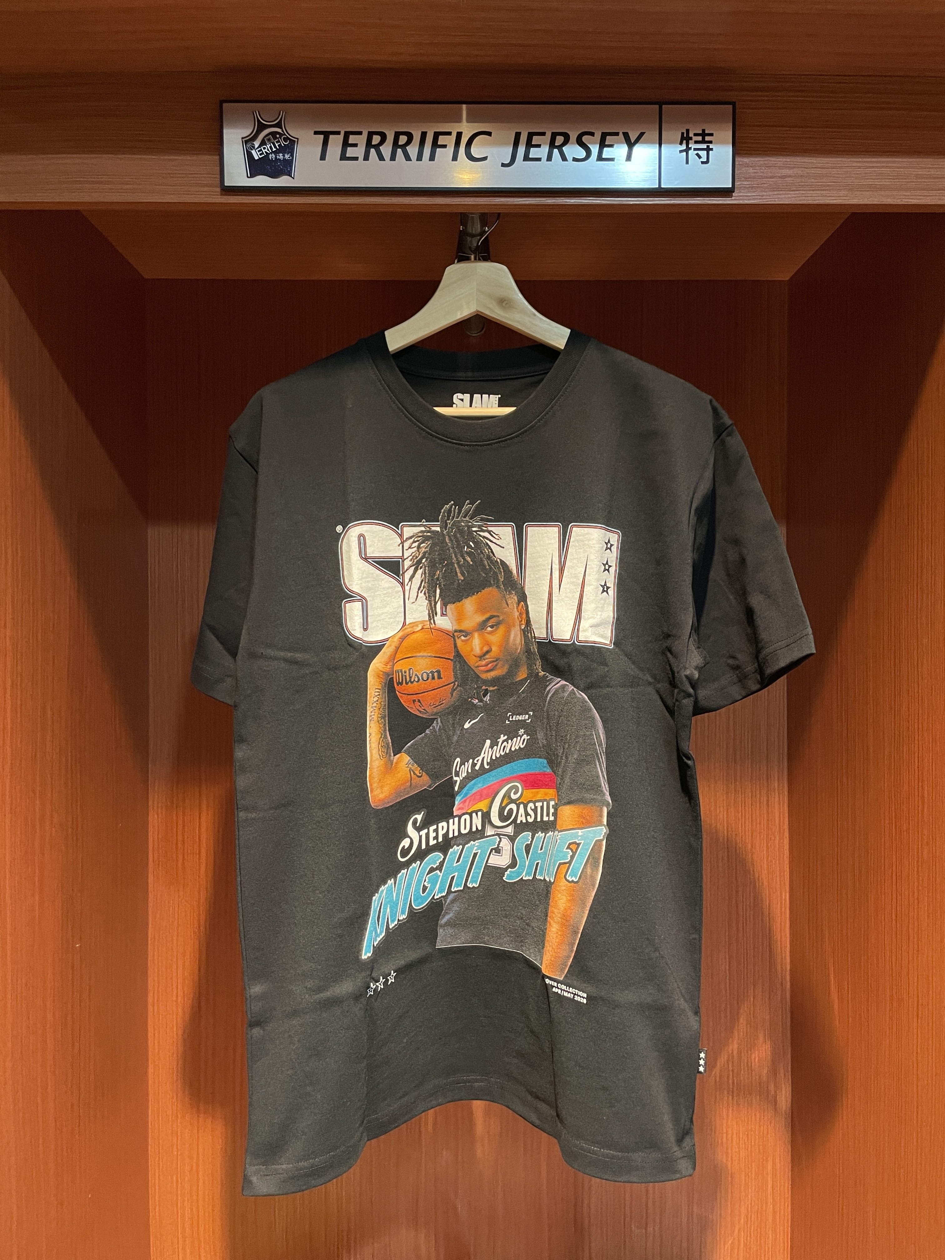 NBA短袖 Stephon Castle 聖安東尼奧馬刺 黑 SLAM 261 雜誌封面 Slam Tee 棉質 全新