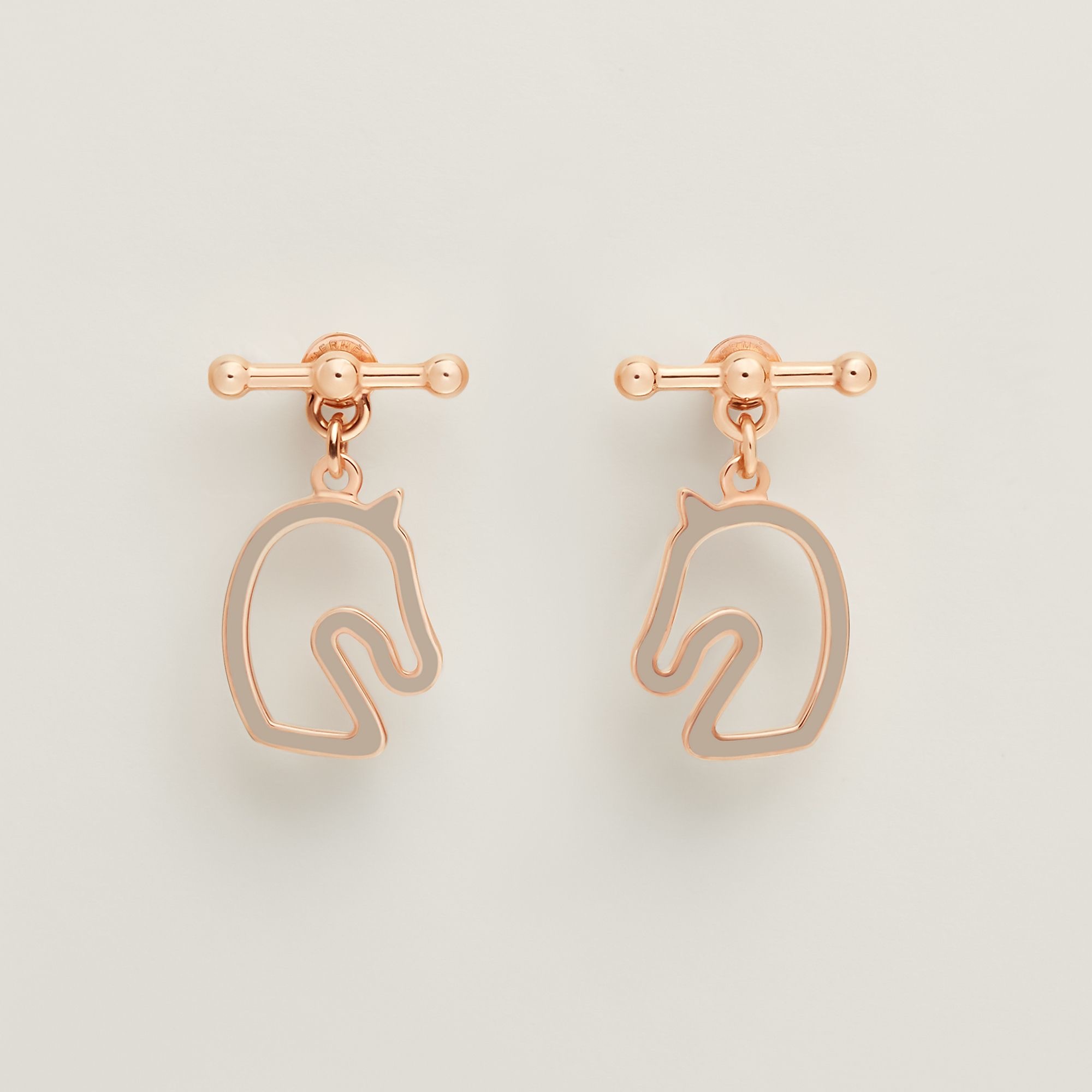 Tonnerre earrings pm 55 marron glace  rose gold