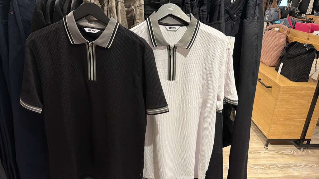 ZR086 DKNY 金屬拉鏈短袖POLO TEE