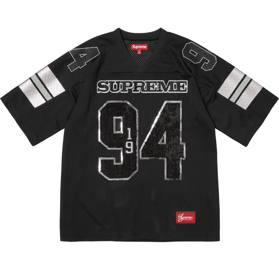 SUPREME SEQUIN FOOTBALL JERSEY球衣