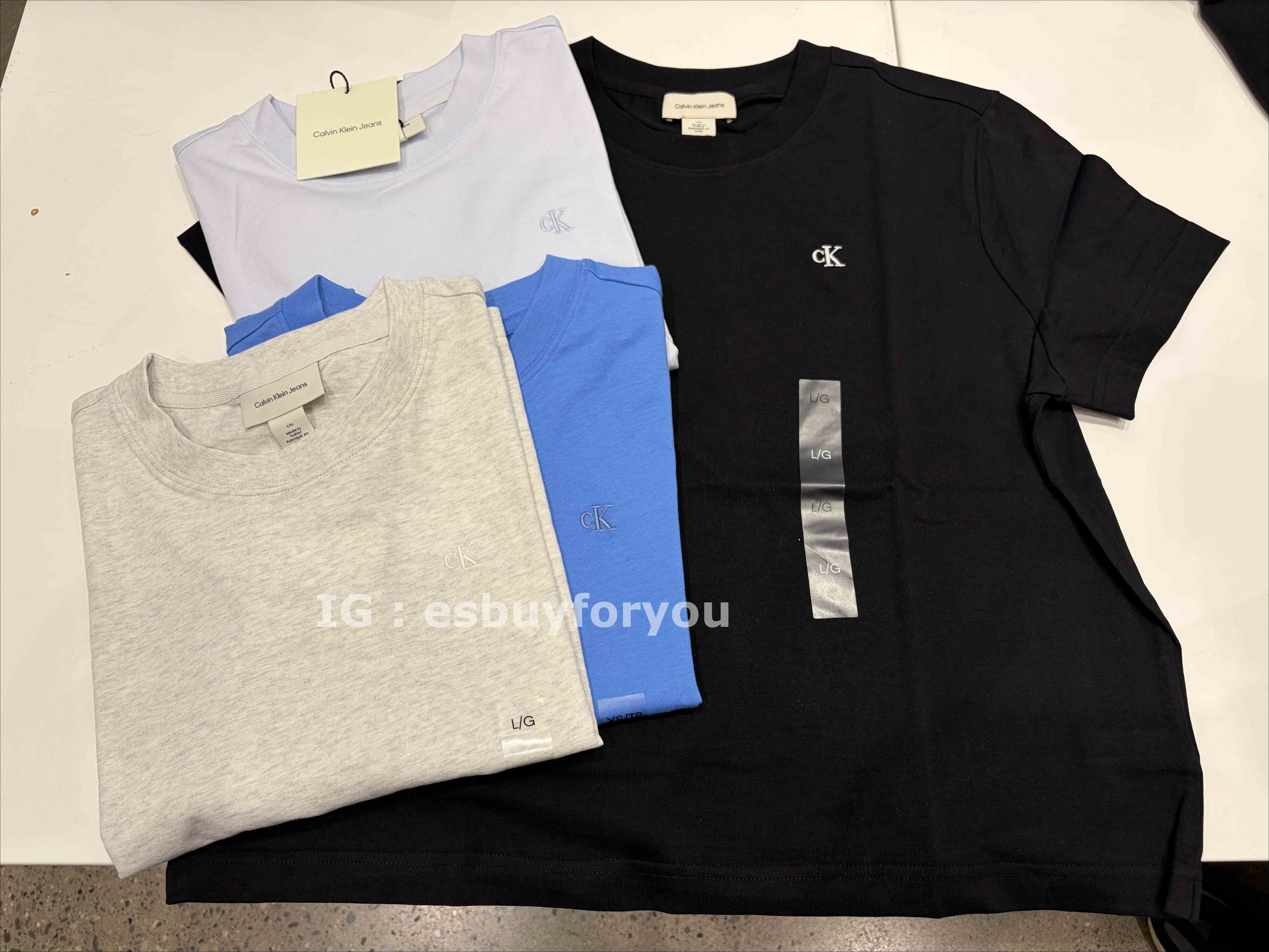 CK 女大人 經典款 電繡小字樣 短TEE (4色) (Class fit)