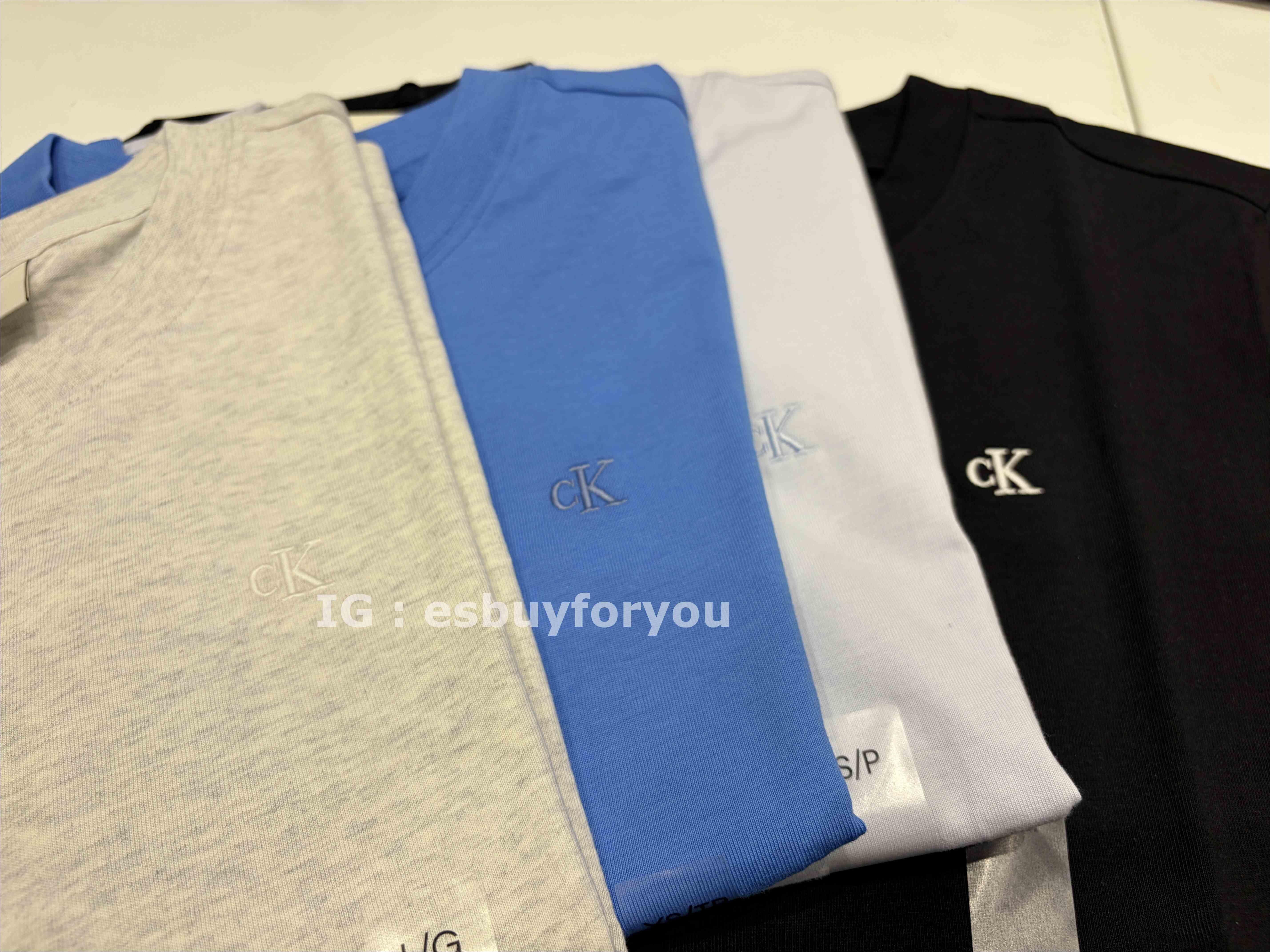 CK 女大人 經典款 電繡小字樣 短TEE (4色) (Class fit)