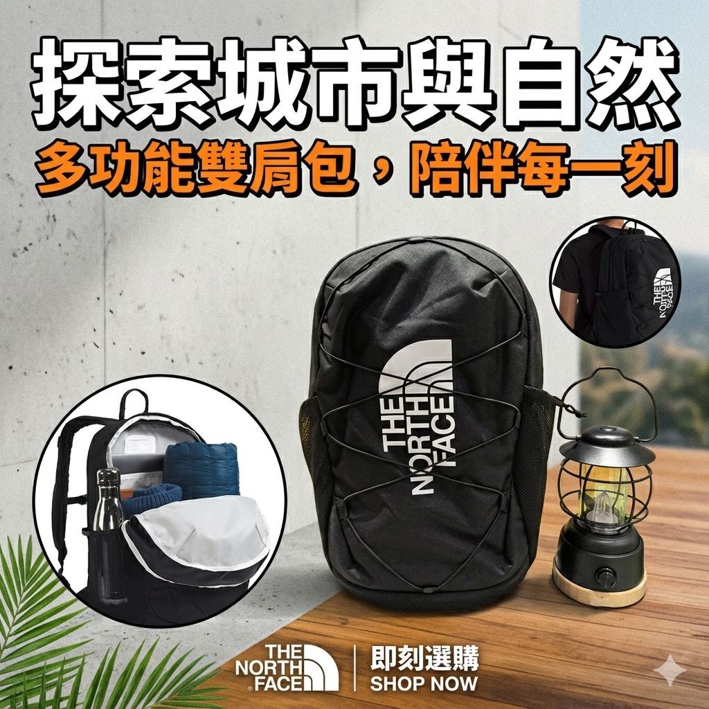 【預購】The North Face H051464 青少年黑色背包
