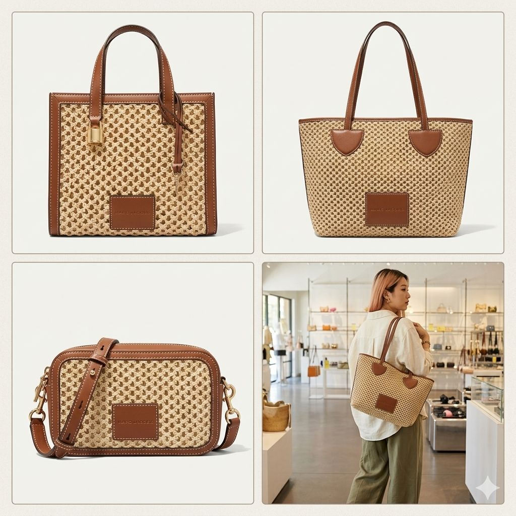 【預購】Marc Jacobs H051465 編織款度假老錢風手袋