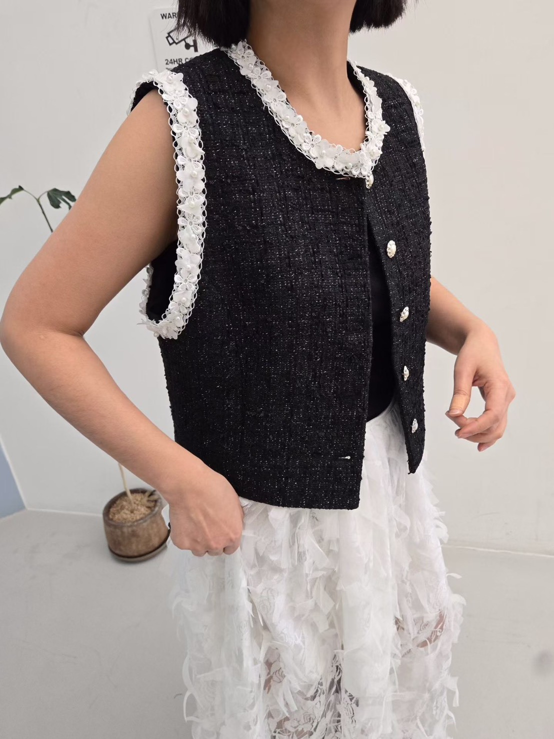 小香花馬甲背心