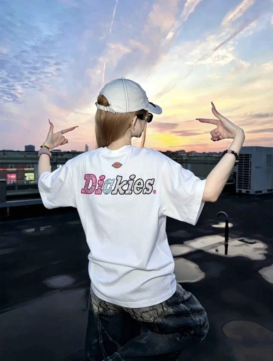 Dickies 美式 復古 街頭 仿刺繡 塗鴉 仿貼布 印花 Logo 重磅 短T 4色