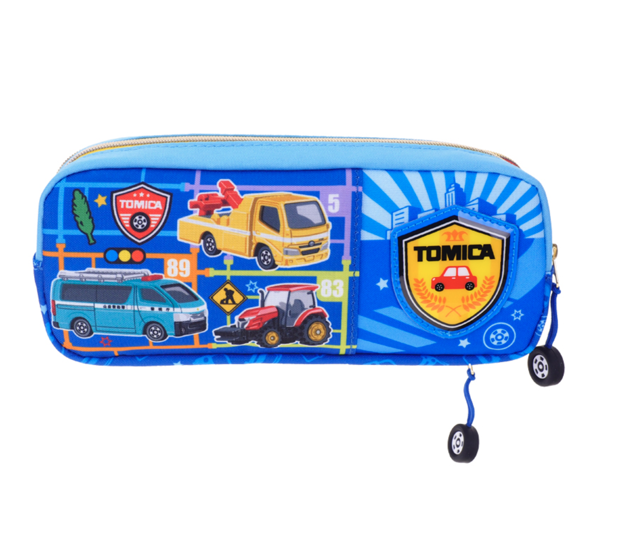 Tomica 雙拉鏈筆袋 TM-7462-3