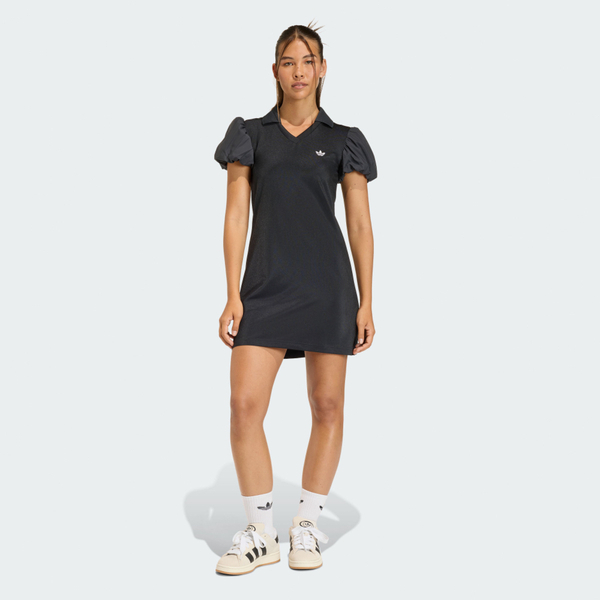 Adidas 愛迪達 Balloon Dress KD0302 女 連身洋裝 黑 亞版 泡泡袖 優雅俐落