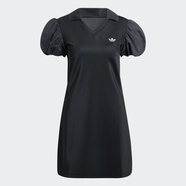 Adidas 愛迪達 Balloon Dress KD0302 女 連身洋裝 黑 亞版 泡泡袖 優雅俐落
