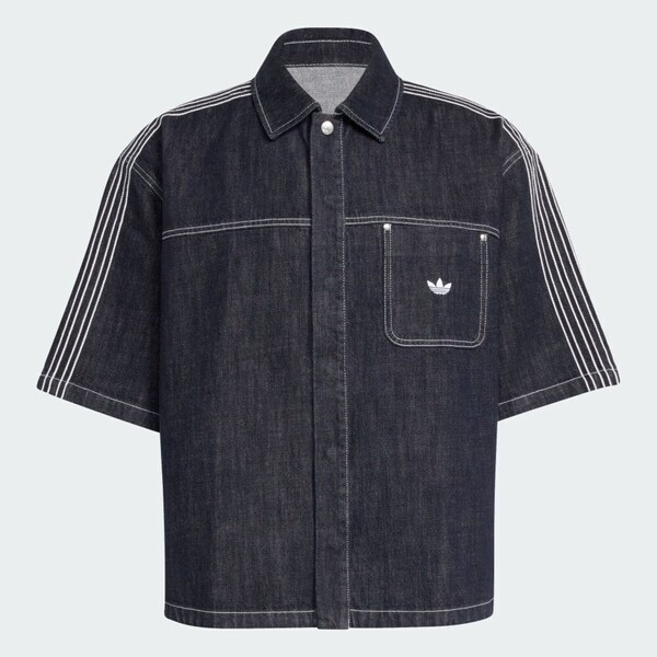 Adidas 愛迪達 Denim Button Up KG6448 男 丹寧襯衫 牛仔碳黑 亞版 穿搭單品