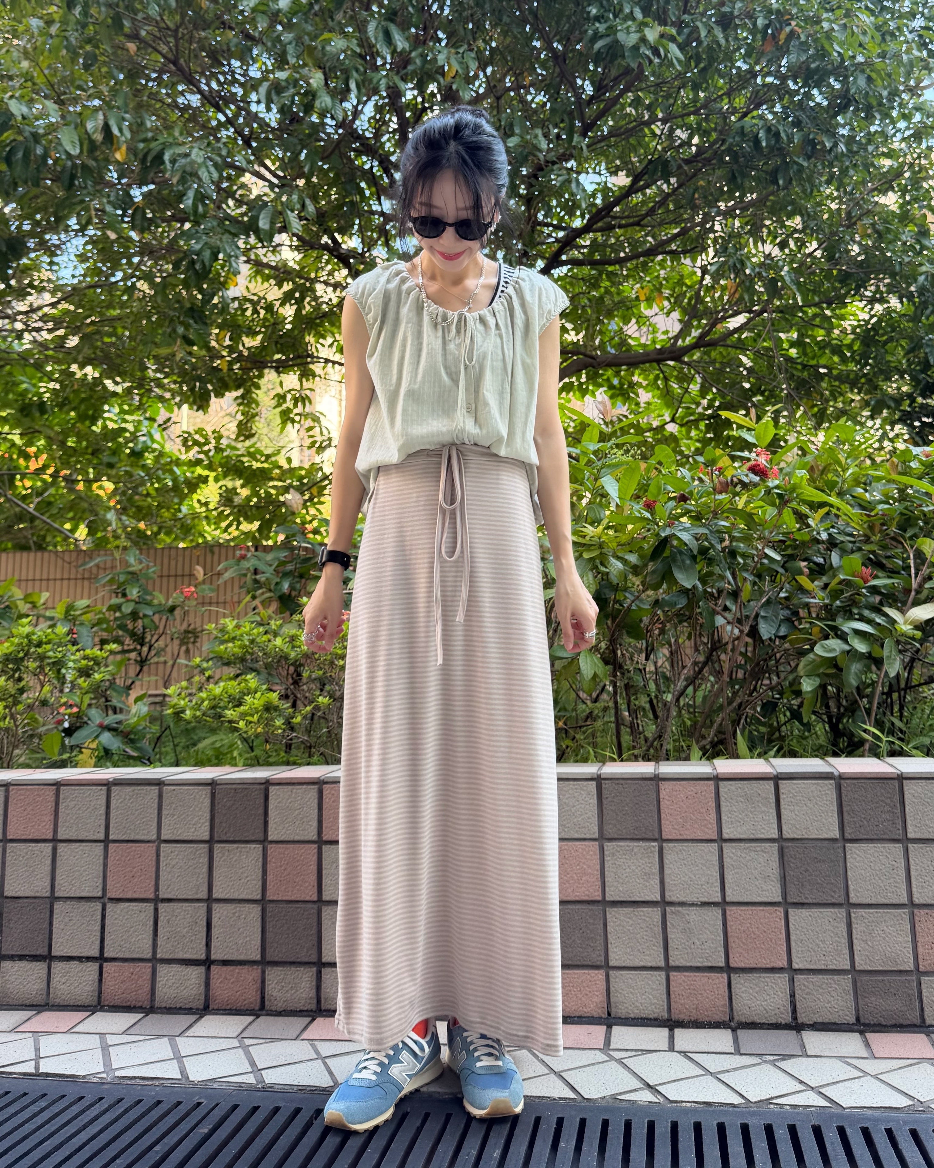 5月新品♥cotton橫間sk[全橡筋腰]