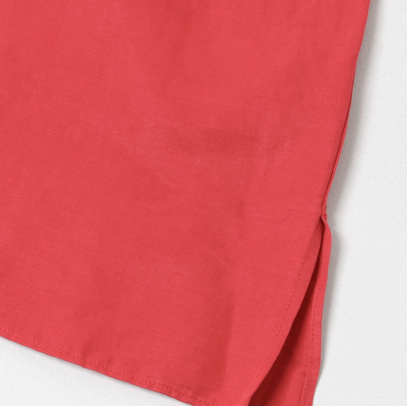 A.PRESSE 2026 VINTAGE SILK LINEN OPEN COLLAR SHIRT (26SAP-02-08) - RED PRE ORDER ITEM (預訂中)