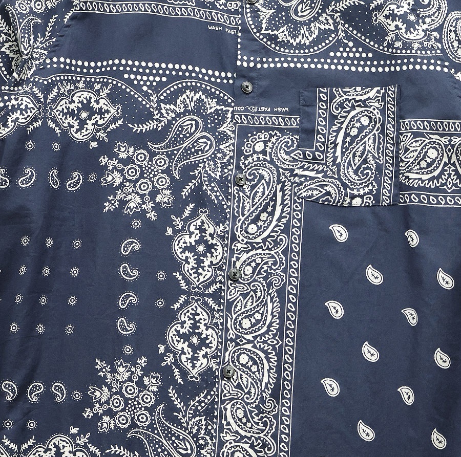 KAPITAL Gauze Rat Brand Bandana Patchwork Pattern Raglan Shirt - NAVY PRE ORDER ITEM (預訂中)