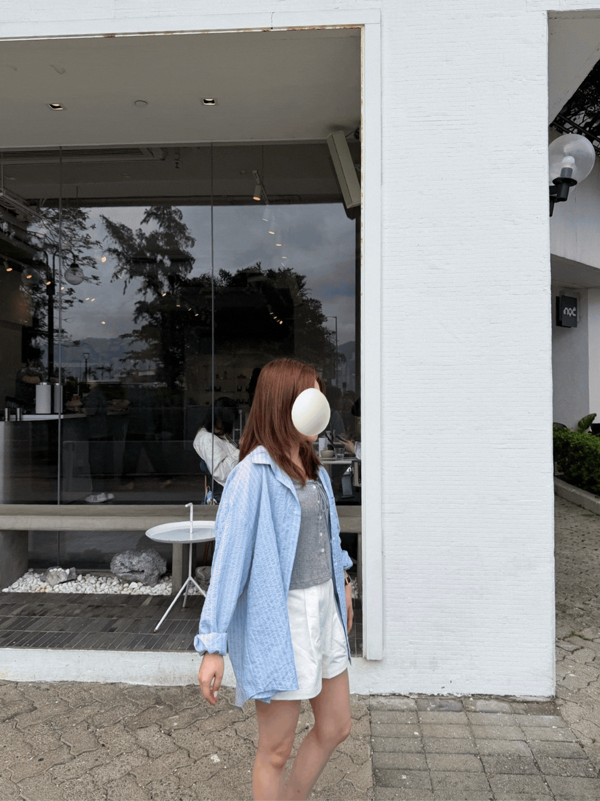 《KR》 oversize舒適寬鬆落肩恤衫