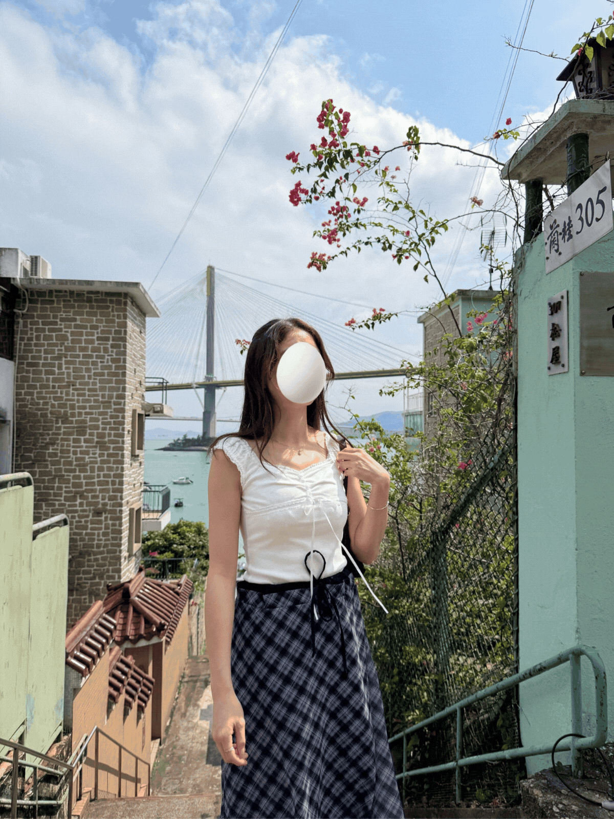 《KR》 少女感蕾絲邊絲帶背心
