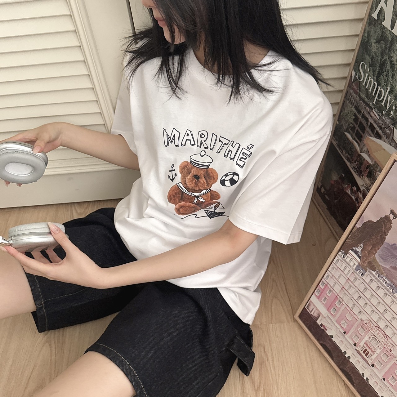 （現貨）韓牌 MARITHE MFG 水手小熊 短T MFG46UTS203