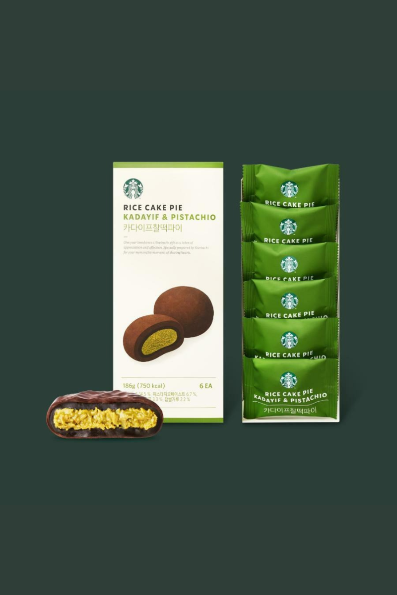 【 5/17收單 】STARBUCKS 開心果卡達伊夫麻糬派 (6入) 韓國