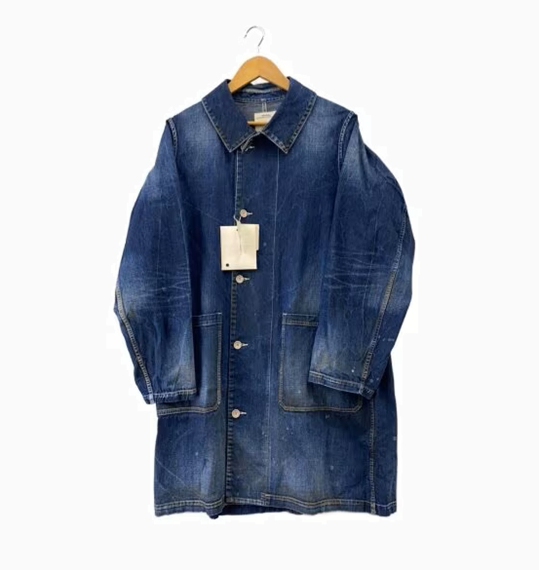 VISVIM GREASE MONKEY COAT DRY DENIM (( USED A )) 中古美品 - SIZE 1 PRE ORDER ITEM (預訂中)
