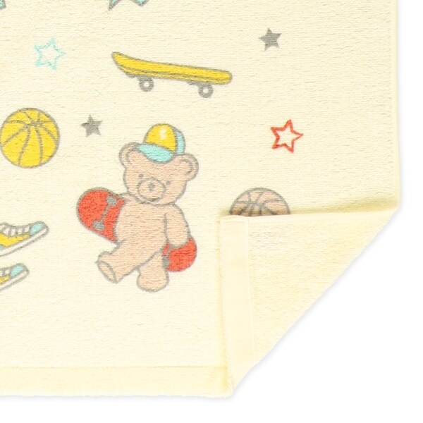 【Nishimatsuya】Soft Low-Twist Cotton Towel Blanket - Skateboard Bear