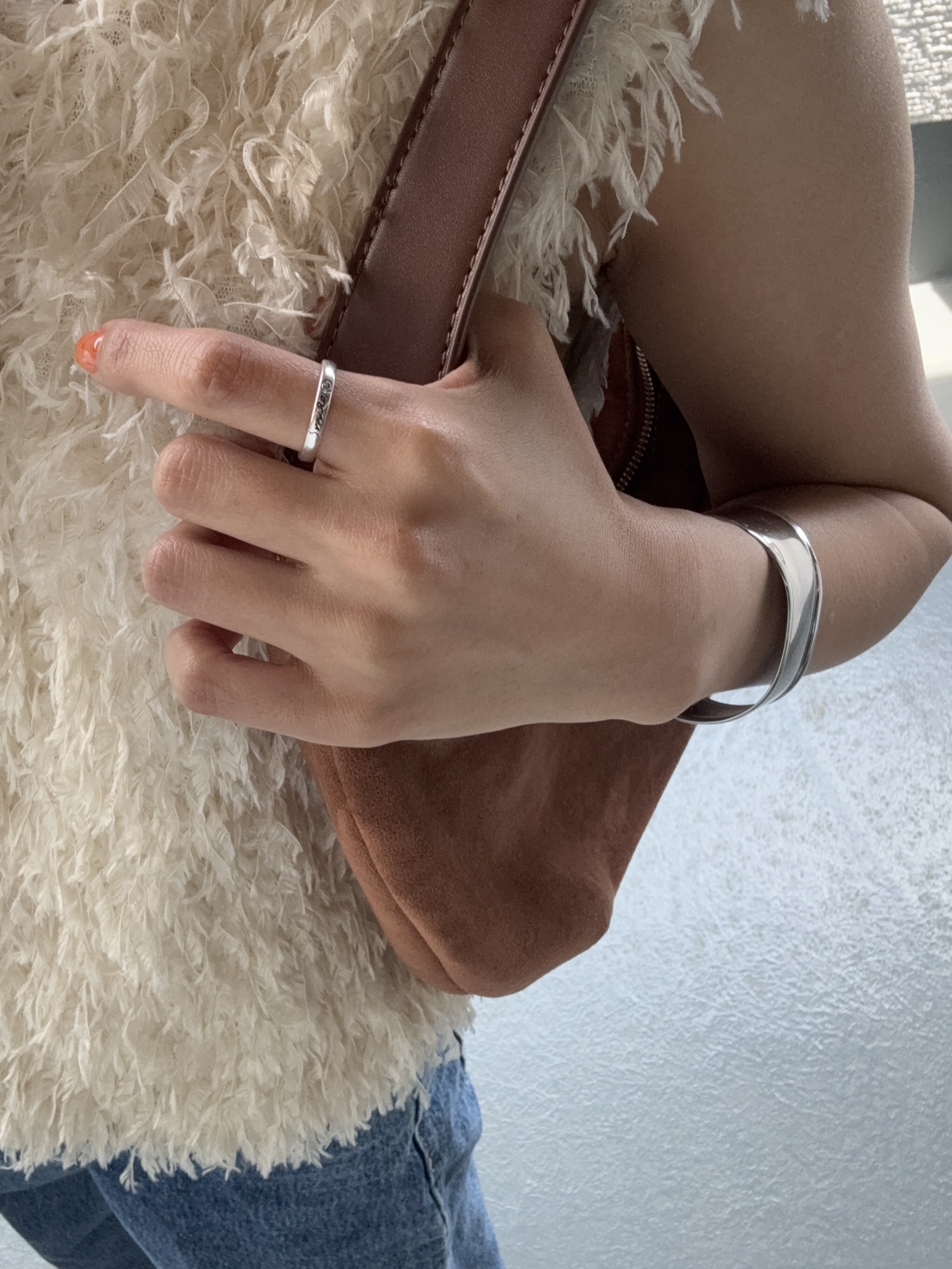 smile letter ring