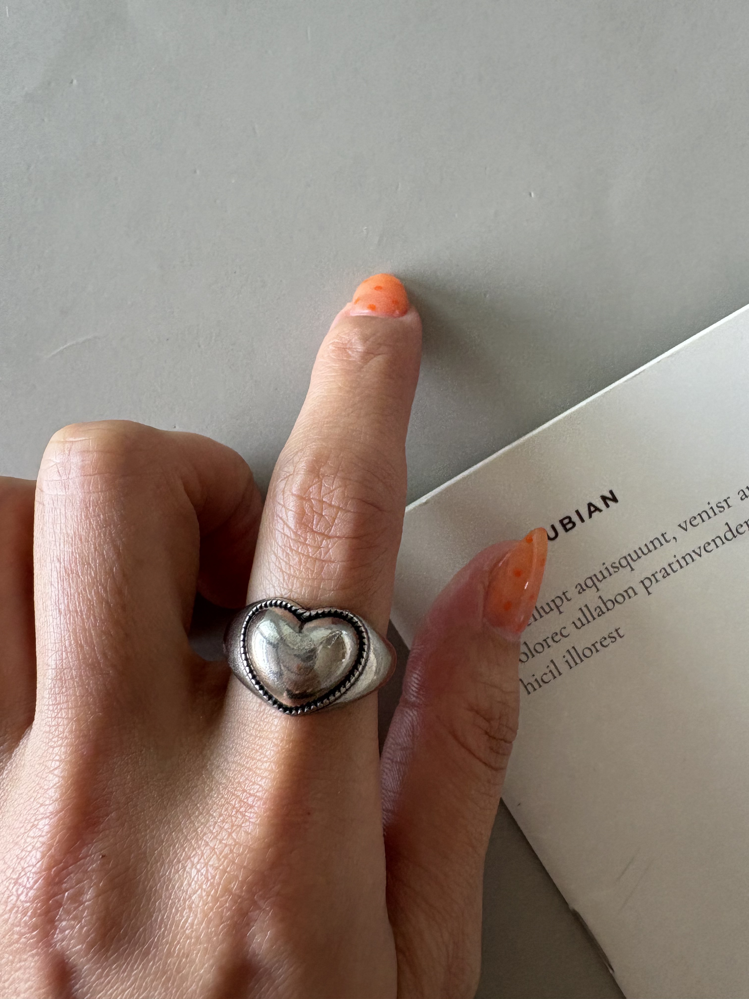 vintage heart ring