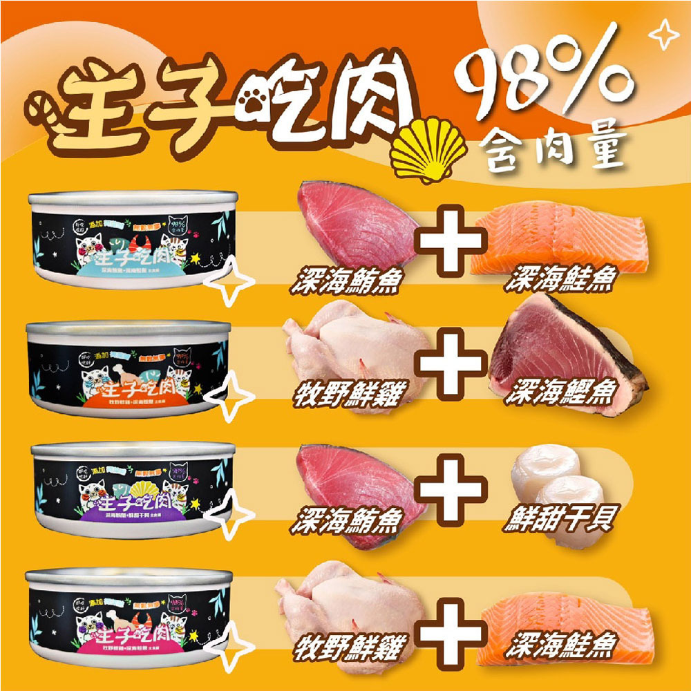 【主子吃肉】主食罐嚐鮮組