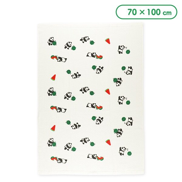 【Nishimatsuya】Super Soft Non-Twist Cotton Towel Blanket - Panda & Watermelon