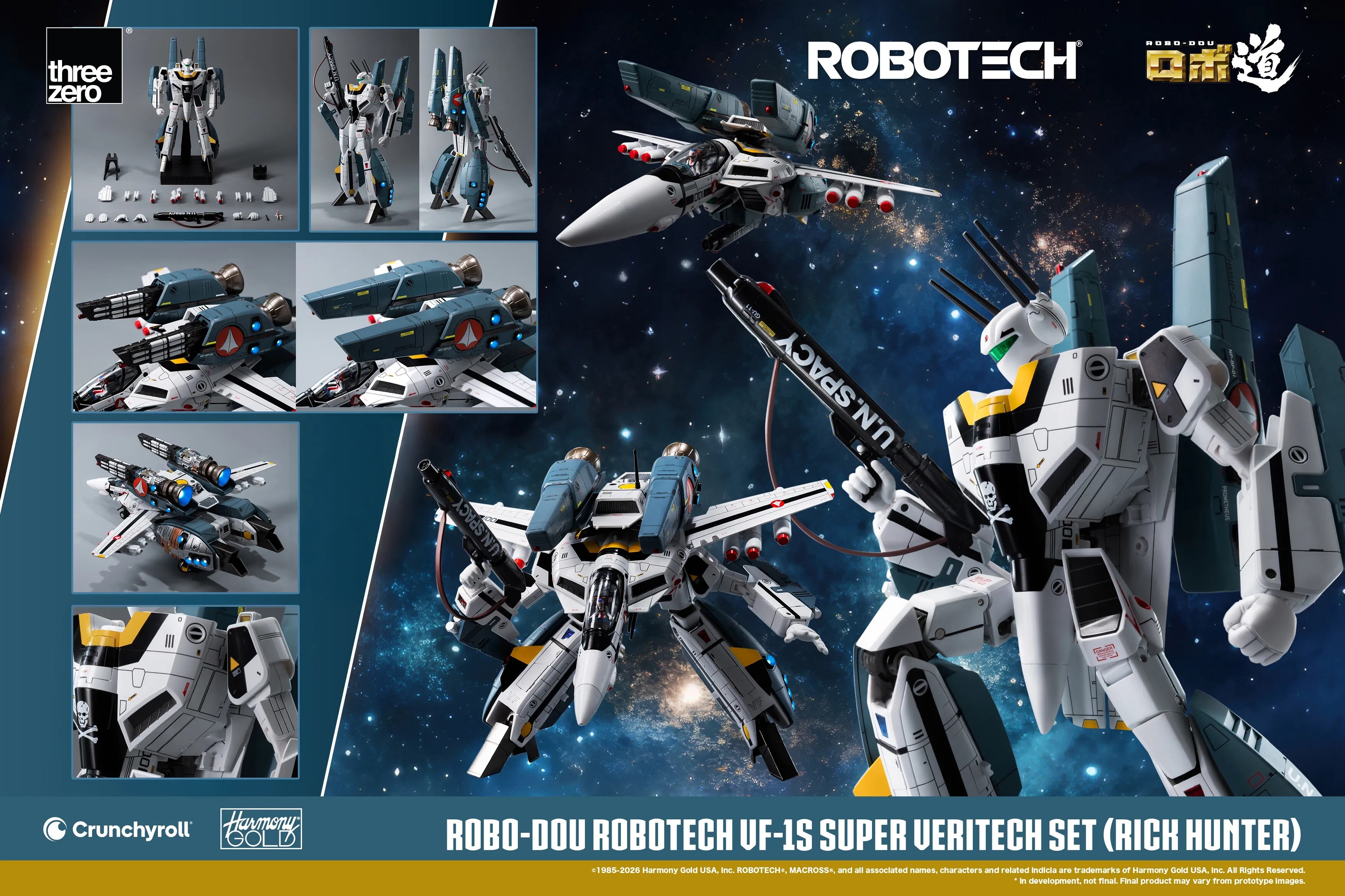 [預訂] threezero ROBO-DOU《超時空戰神》VF-1S 變形戰鬥機超級裝甲套裝（獵龍）