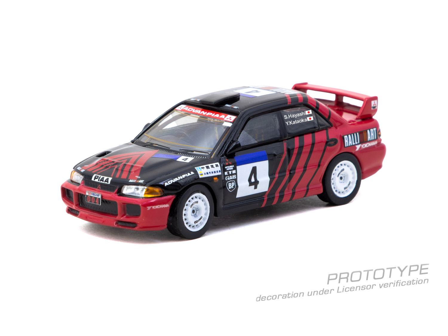 [預訂] Tarmac Works 三菱  Lancer Evolution III 中國拉力賽 1998  Yoshihiro Kataoka / Satoshi Hayashi