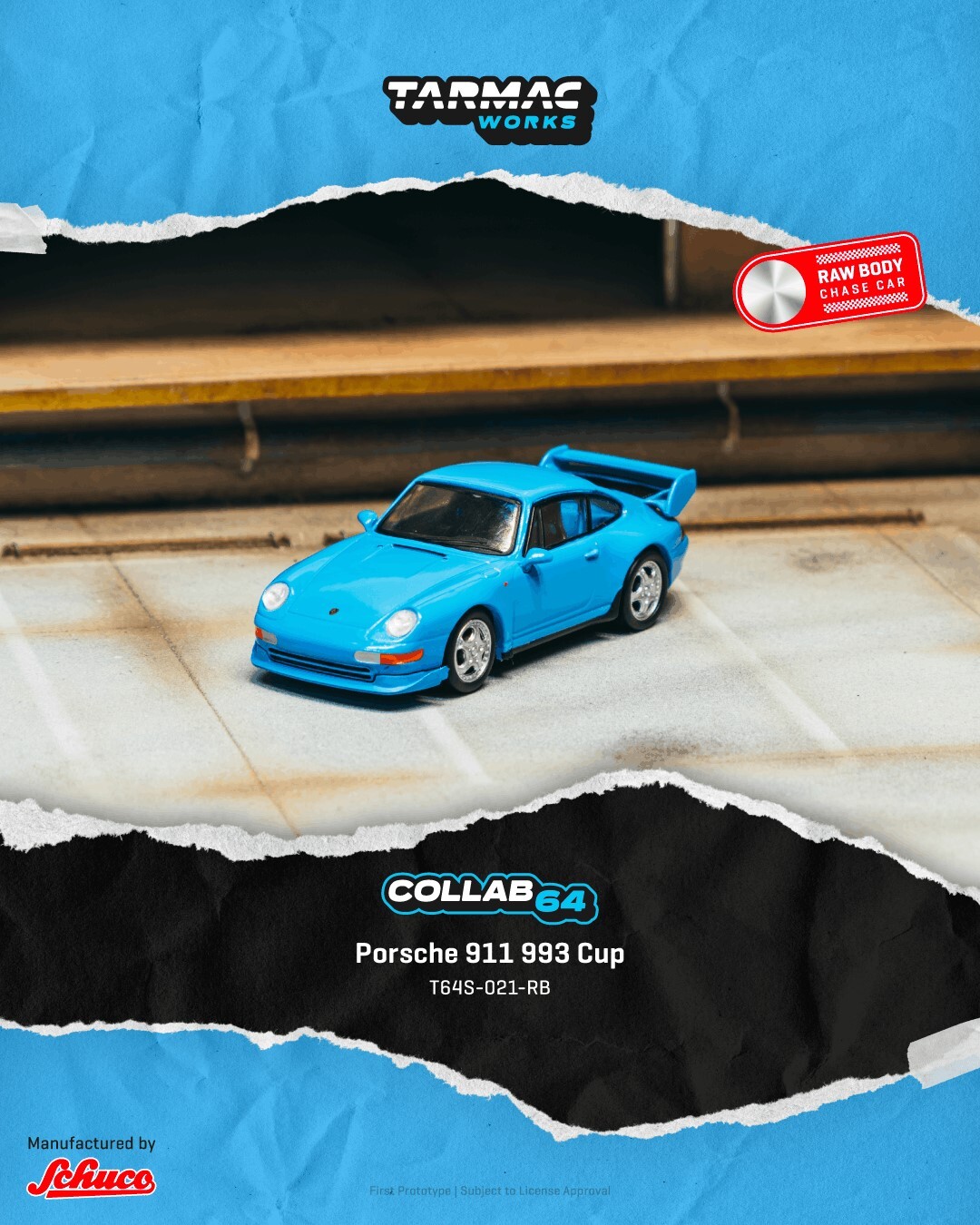 [預訂] Tarmac Works 保時捷 911 993 Cup 藍寶石藍
