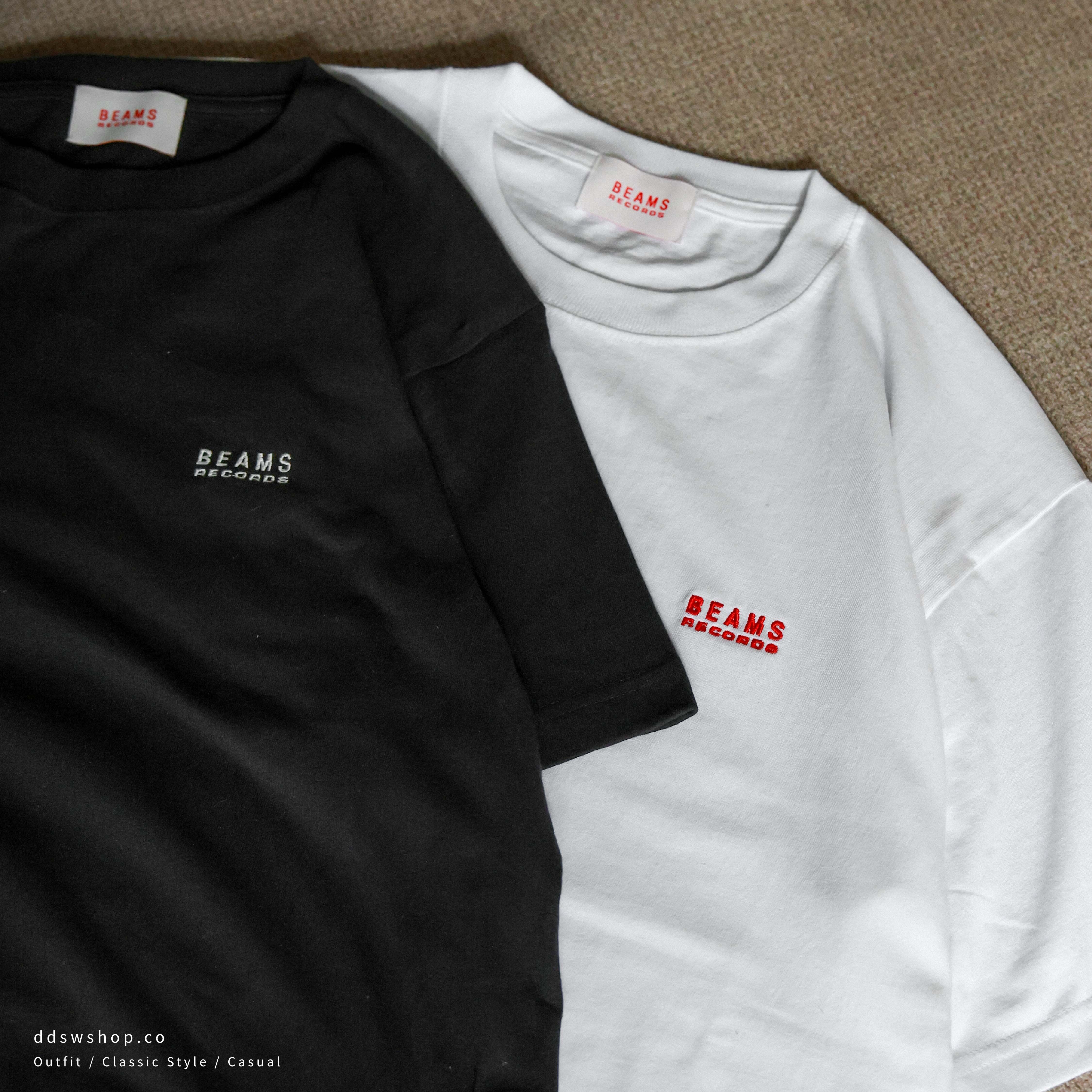 "代購" BEAMS RECORDS Embroidered Logo 刺繡 Logo 短T