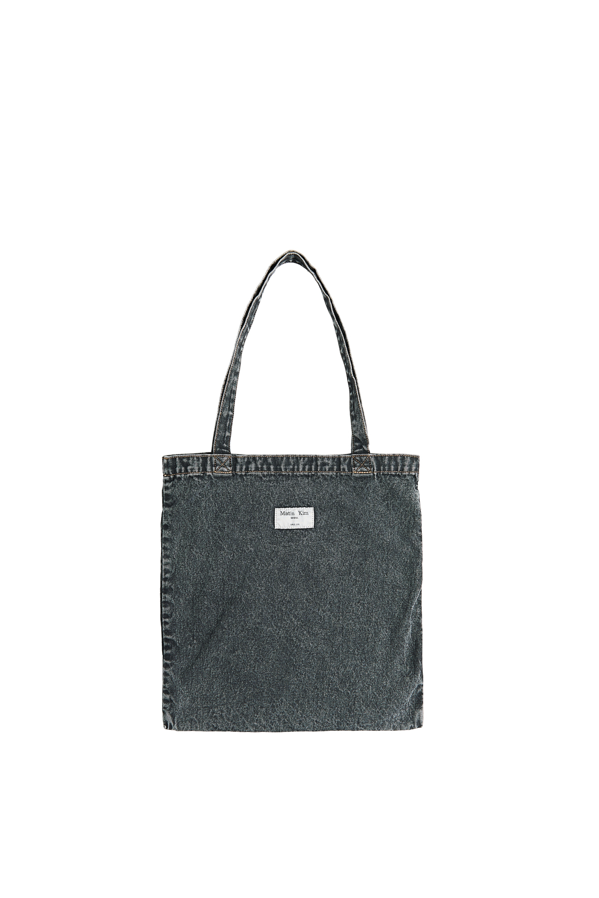 MATIN STITCH DENIM ECOBAG IN BLACK
