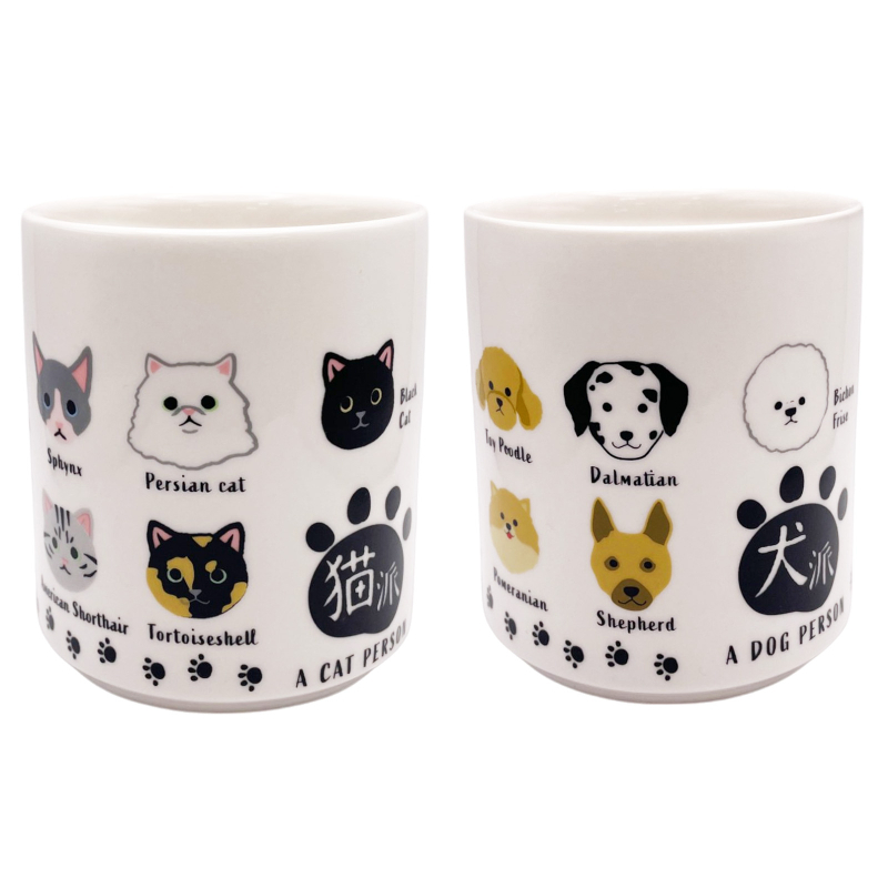 日式茶杯/狗派、貓派 約7.9×9cm