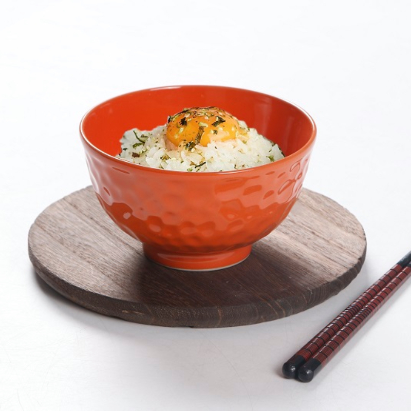 輕量丼飯碗/橘 約13cm