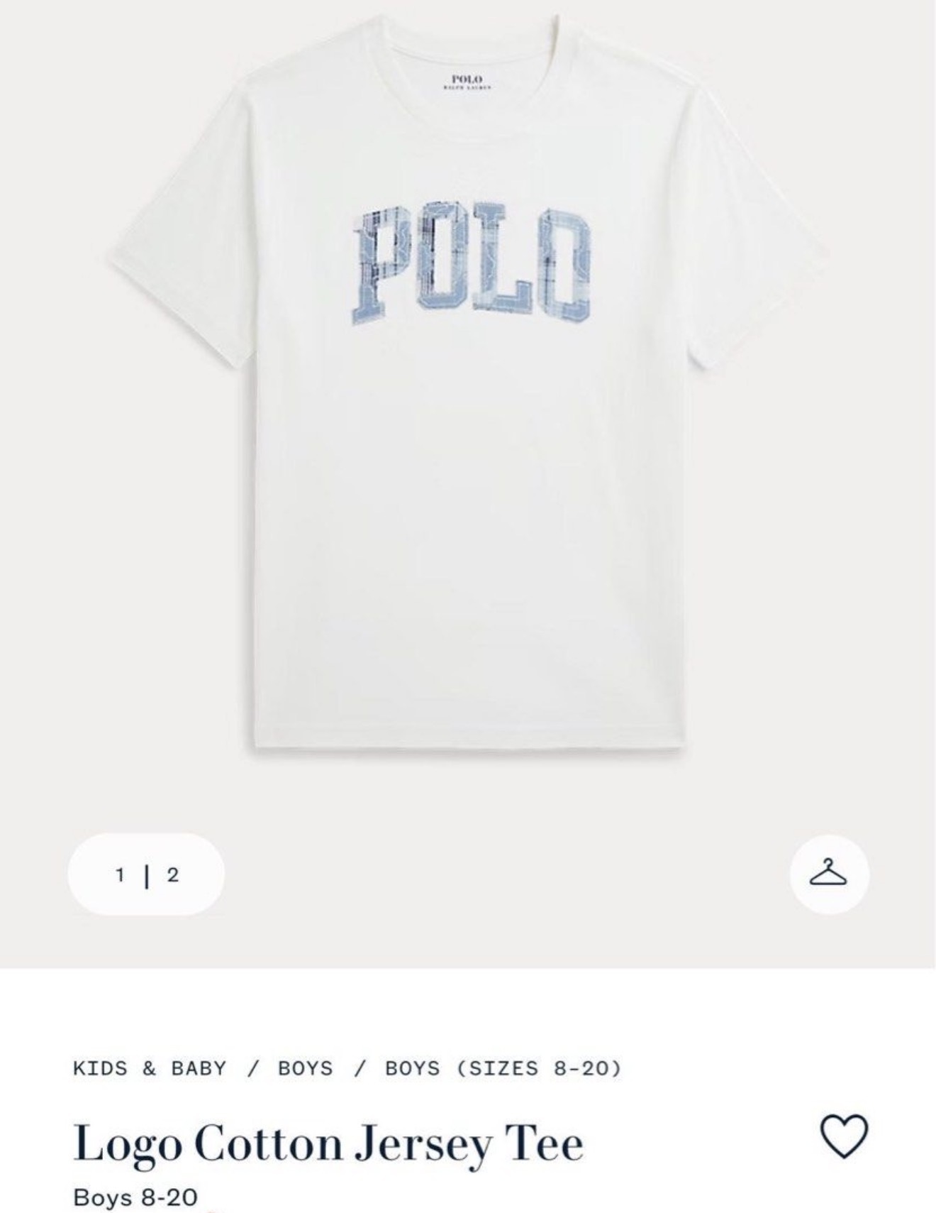 (現貨) 100%官方直送正貨 Polo Ralph Lauren Logo Cotton Jersey Tee Size L