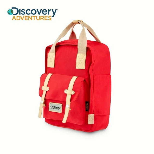 【Discovery】旅行雙肩手提兩用包｜大開口設計 防潑水機能-紅米色DHF21505-RED