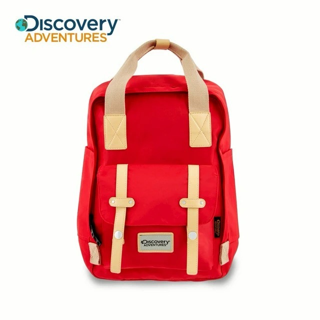 【Discovery】旅行雙肩手提兩用包｜大開口設計 防潑水機能-紅米色DHF21505-RED
