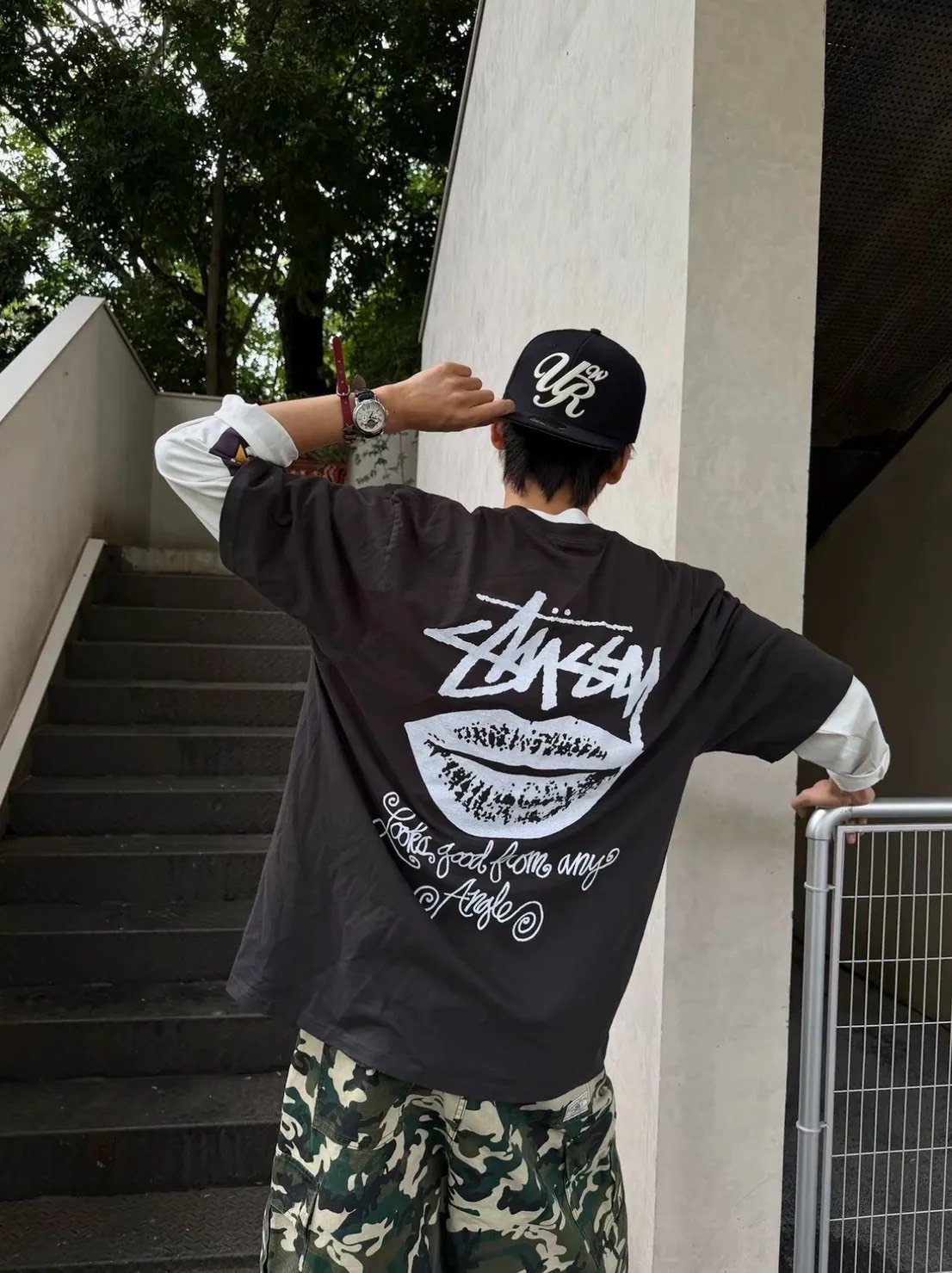 STUSSY ANY ANGLE TEE PIGMENT DYED 短踢