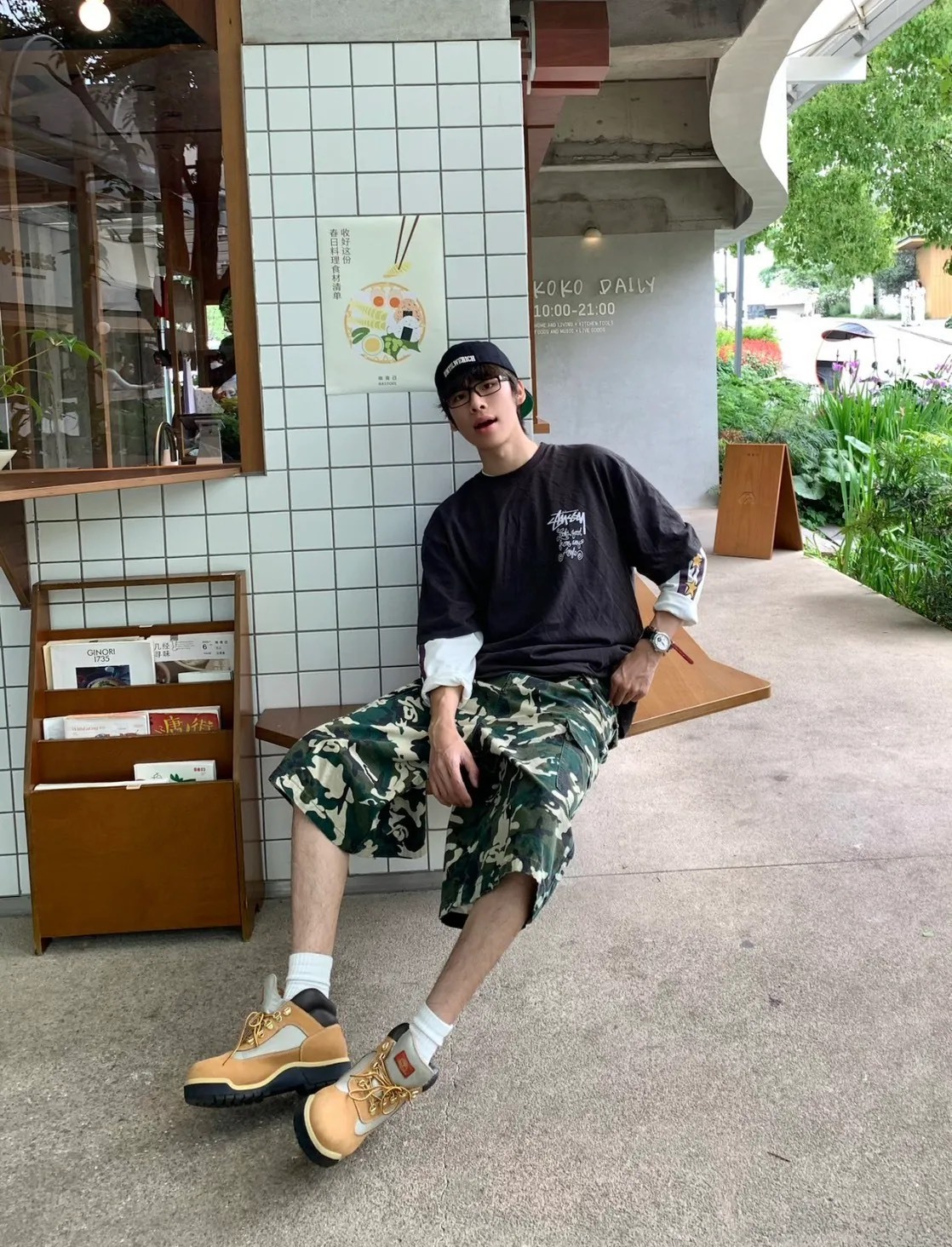 STUSSY ANY ANGLE TEE PIGMENT DYED 短踢