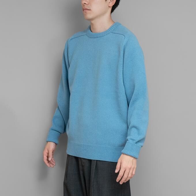 A.PRESSE PULLOVER SWEATER WOOL - TURQUOISE PRE ORDER ITEM (預訂中)