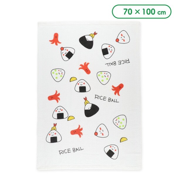 【Nishimatsuya】Super Soft Non-Twist Cotton Towel Blanket - Onigiri