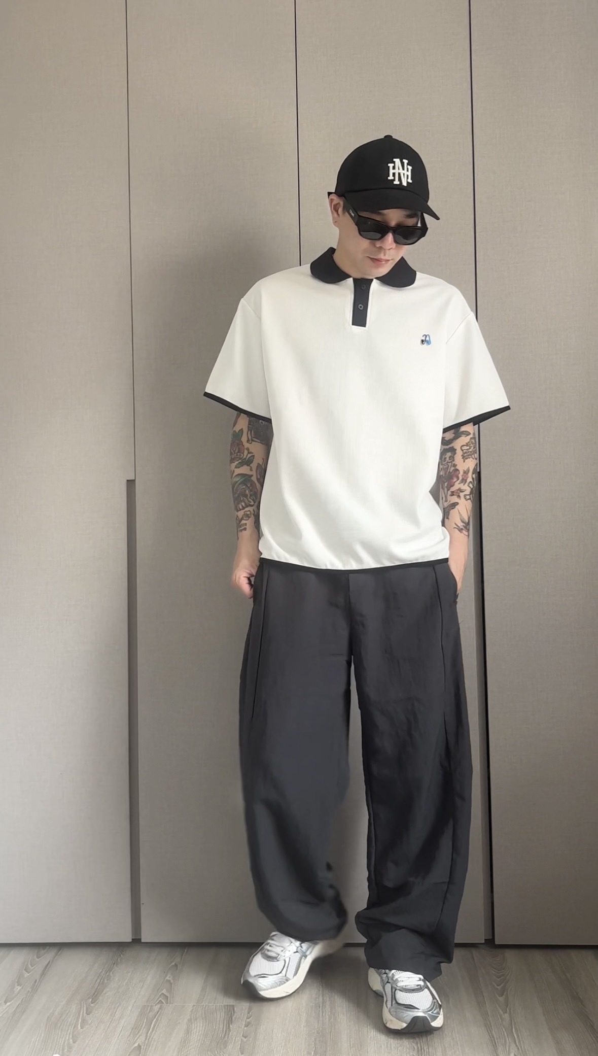 拼色POLO衫
